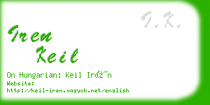 iren keil business card